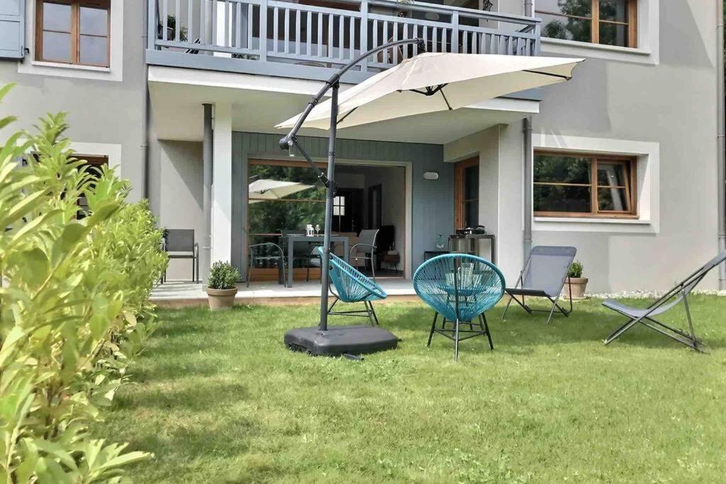 Tres Bel Appartement En Rez De Jardin, Talloires Kültér fotó