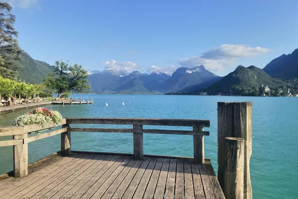 Tres Bel Appartement En Rez De Jardin, Talloires Kültér fotó